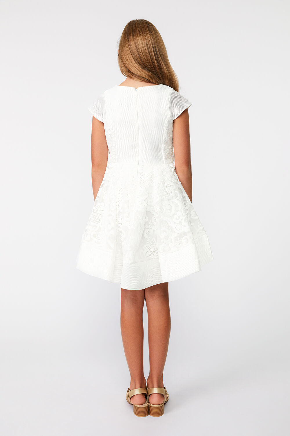 GIRLS AVA STARLET DRESS in colour SNOW WHITE
