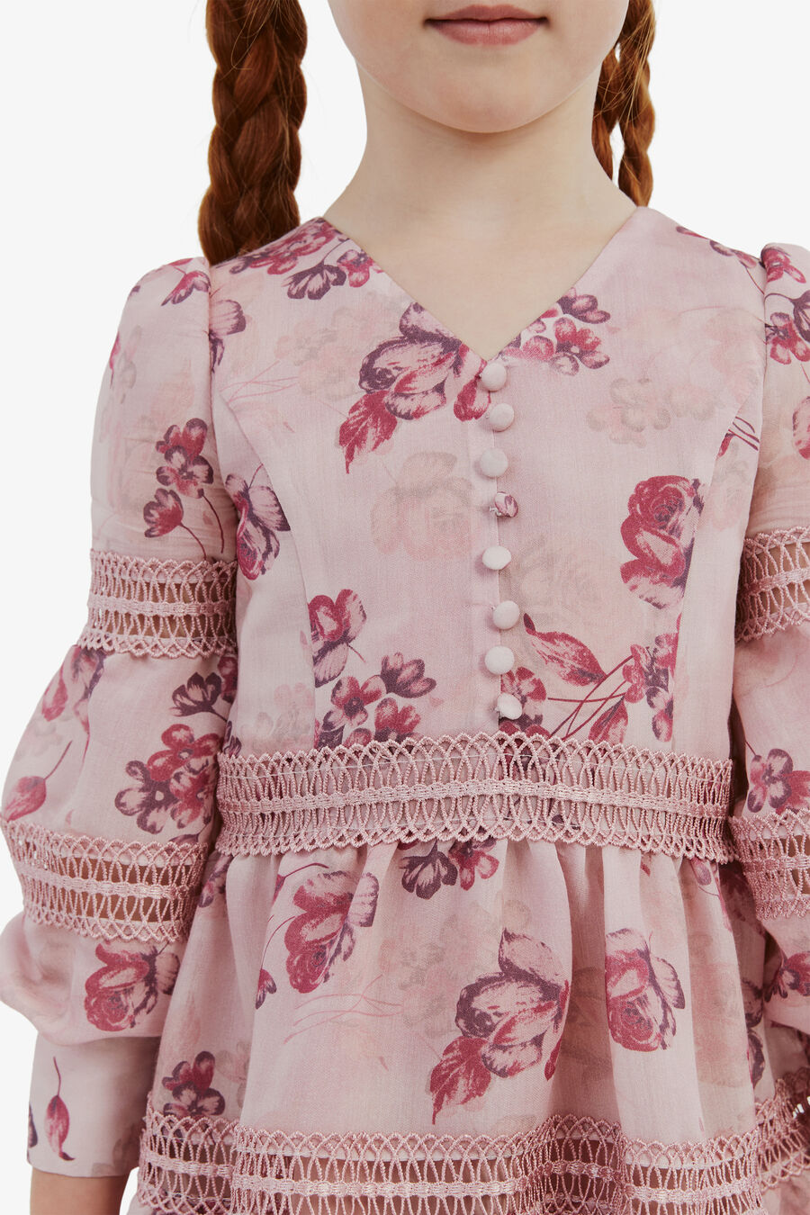 VENICE FLORAL MINI DRESS in colour PINK FLORA