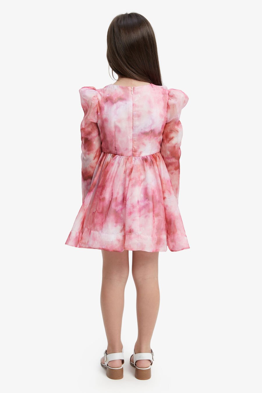 CUPID FLOWER MINI DRESS in colour Pink Tie Dye