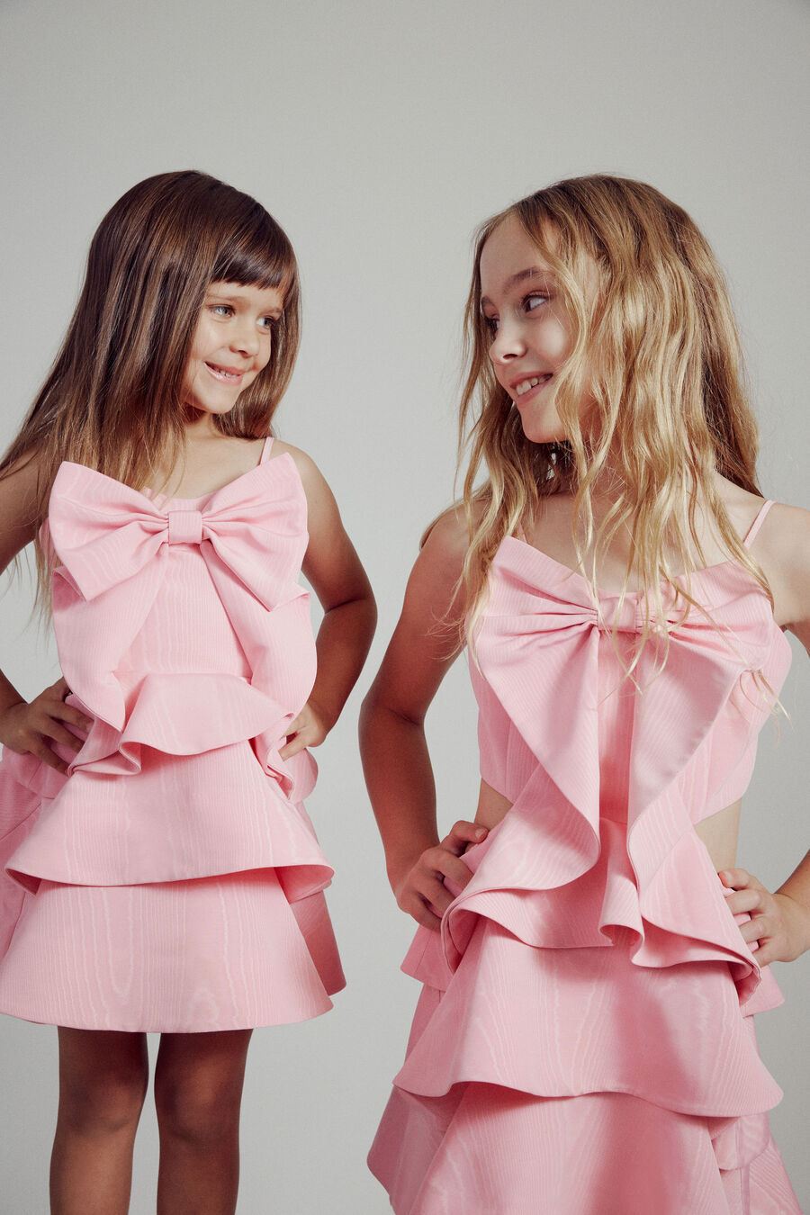 bardot junior pink dress Bardot Junior Dress Pink Point D'Esprit Tiered Puff Sleeve Party Occasion Size 8