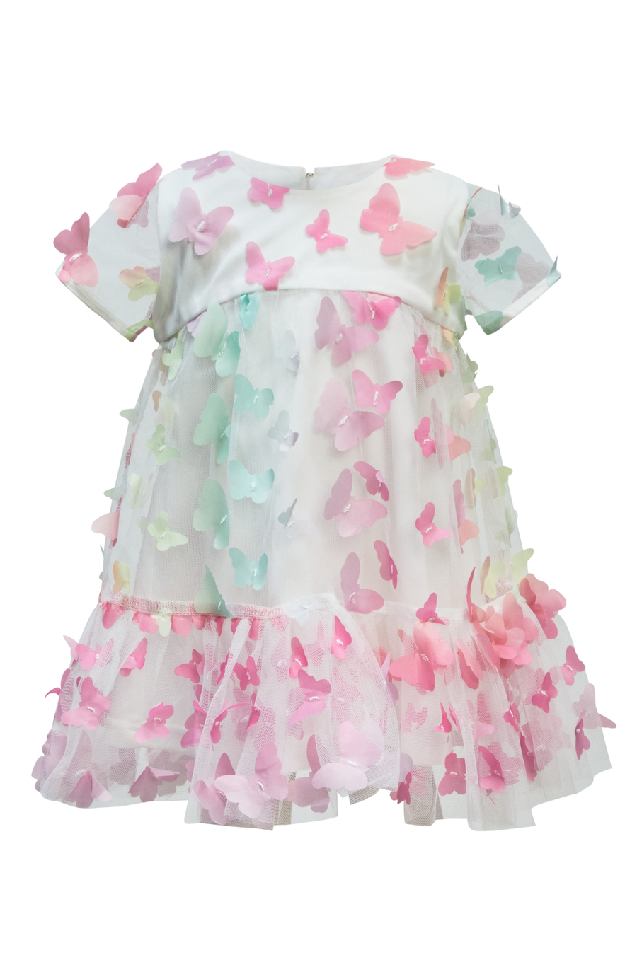 BUTTERFLY TIERED DRESS in colour RAINBOW