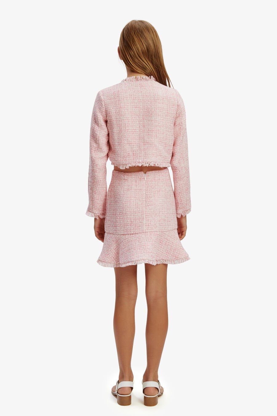 MISCHA BOUCLE MINI SKIRT in colour PINK ICING