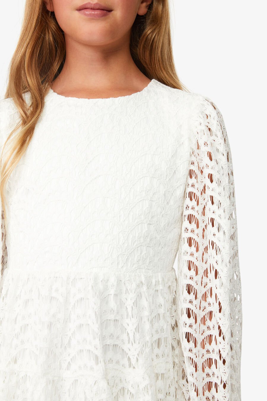 ELLA LACE DRESS in colour Ivory