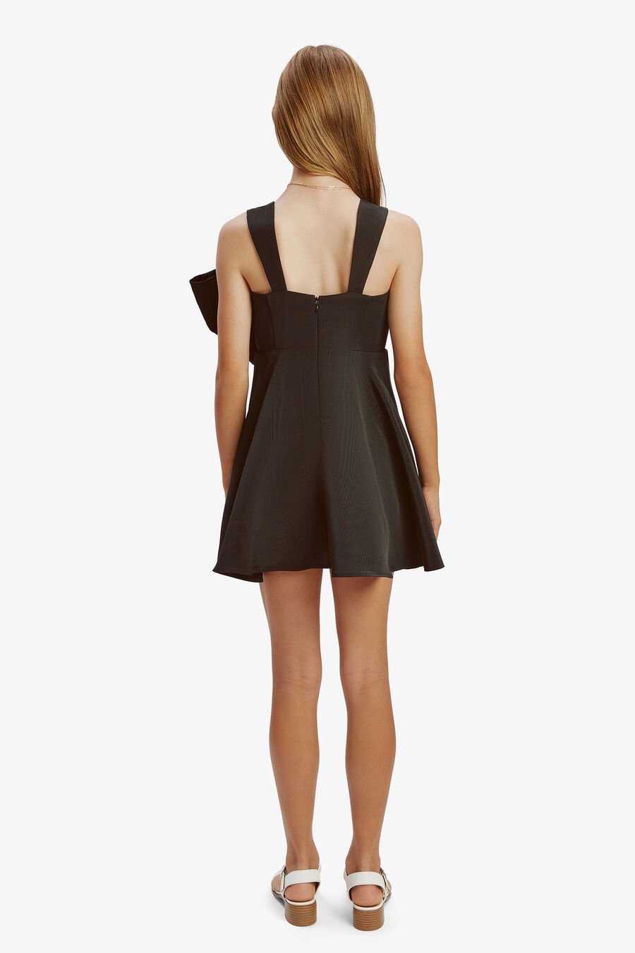 STEFANIA MINI BOW DRESS in colour BLACK