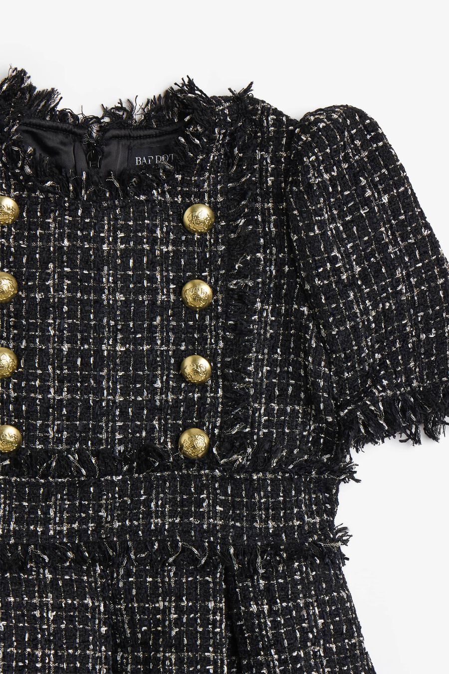 BRIELLE BOUCLE DRESS in colour Black Sparkle