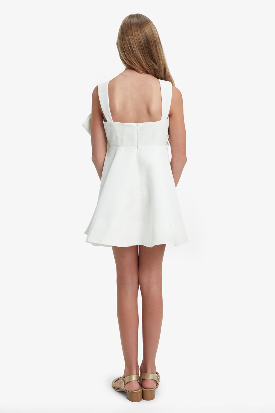 STEFANIA MINI BOW DRESS in colour ORCHIDWHT