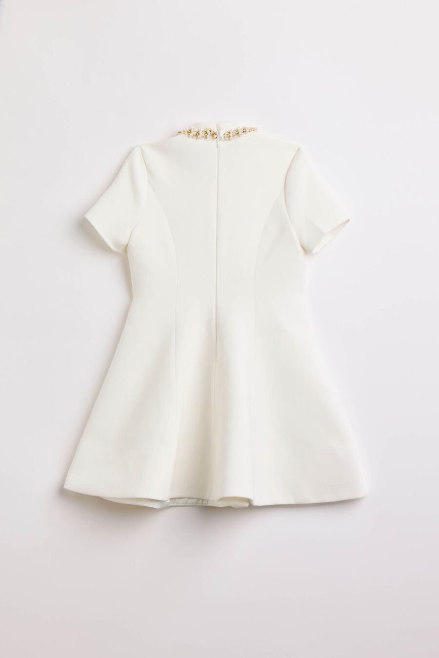 ZEPHYRA TRIM MINI DRESS in colour Orchid White