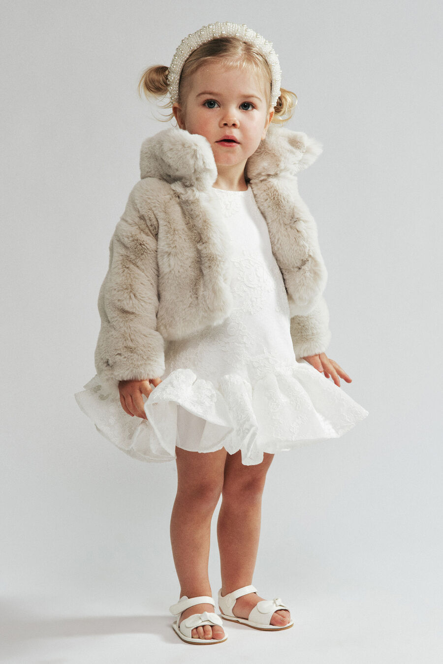 Baby Girl Athera Cropped Faux Fur Jacket
