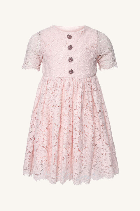 Girls BAILEE LACE DRESS in colour METEORITE