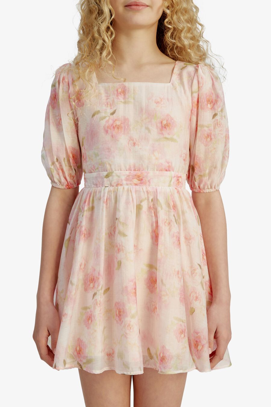 MARGO FLORAL MINI DRESS in colour Pink Floral