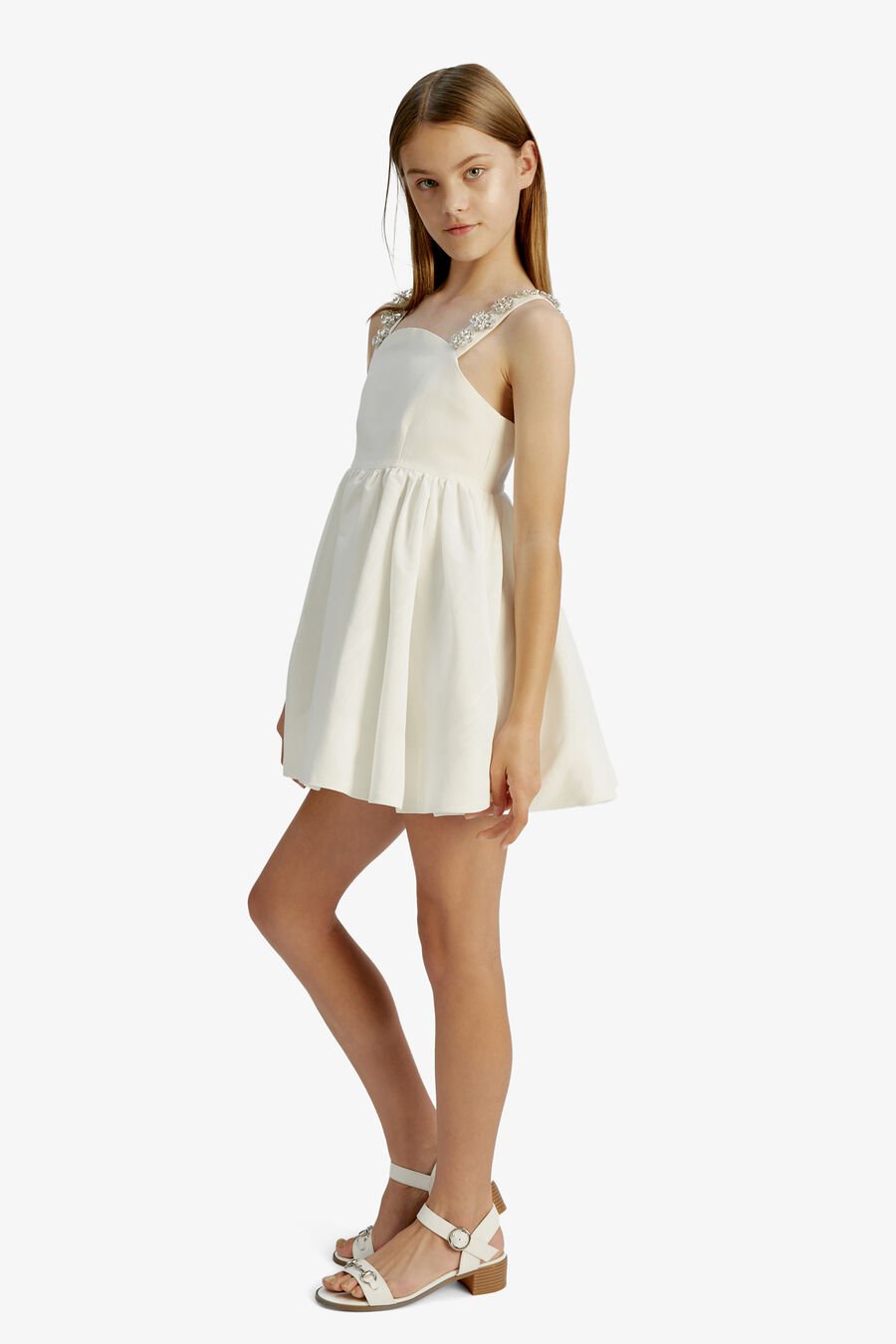 PEYTON MINI DRESS in colour ORCHIDWHT