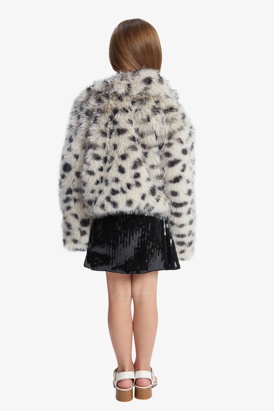 LEO FAUX FUR COAT in colour SNOW LEOP
