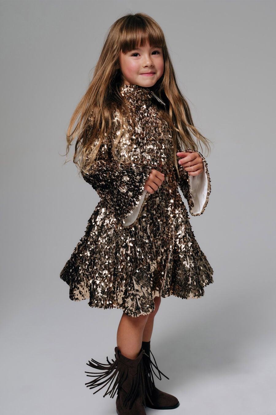Girls Anais Sequin Dress