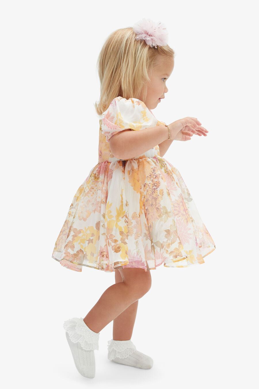 SYLVIE MINI DRESS in colour Yellow Floral