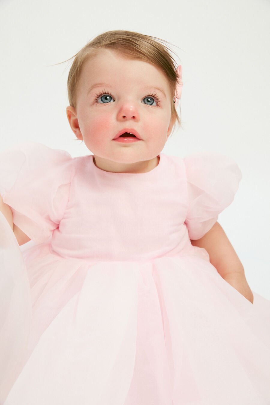 JULIET ORGANZA MINI DRESS in colour BLISS PINK