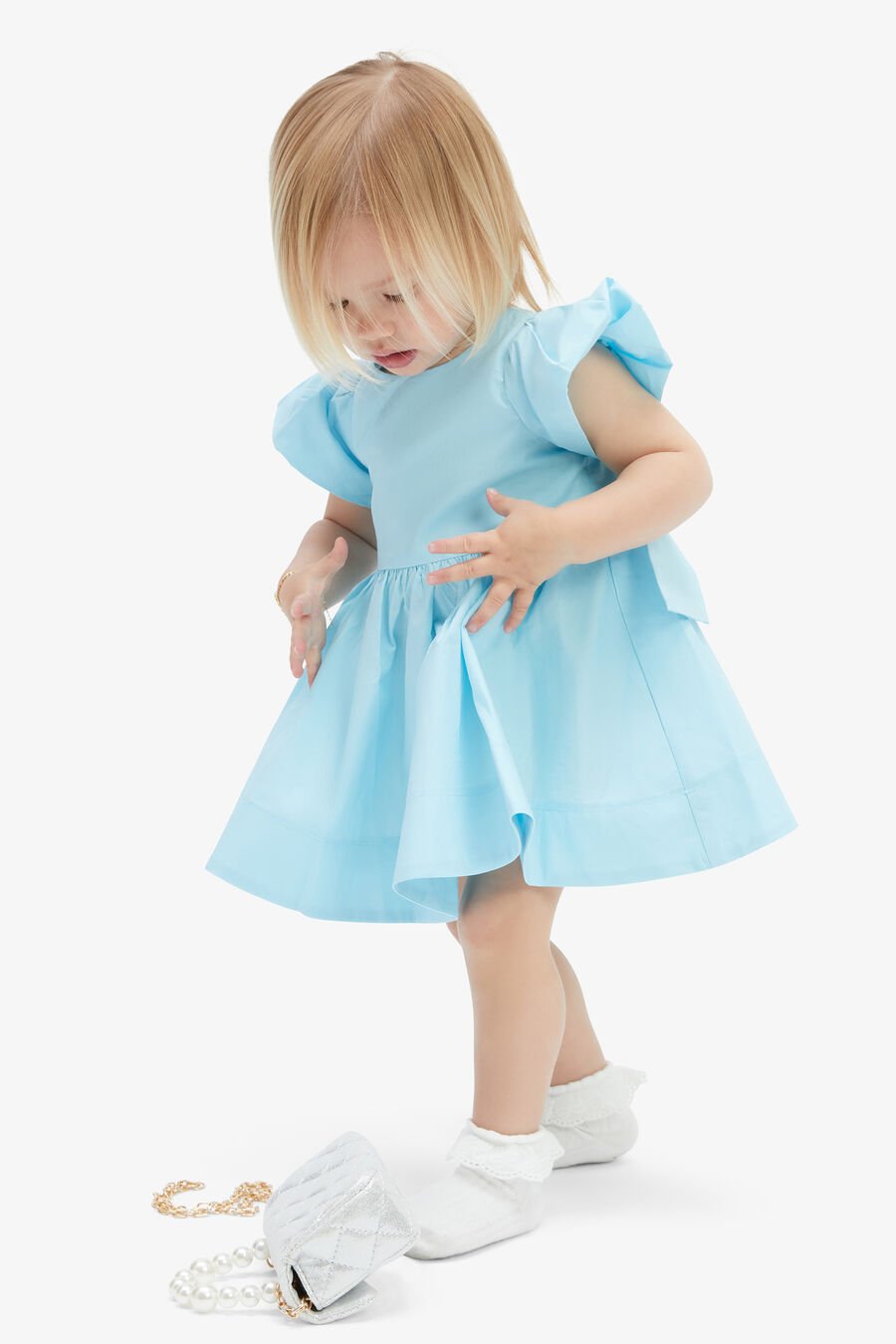 LANAI POPLIN DRESS in colour AQUA