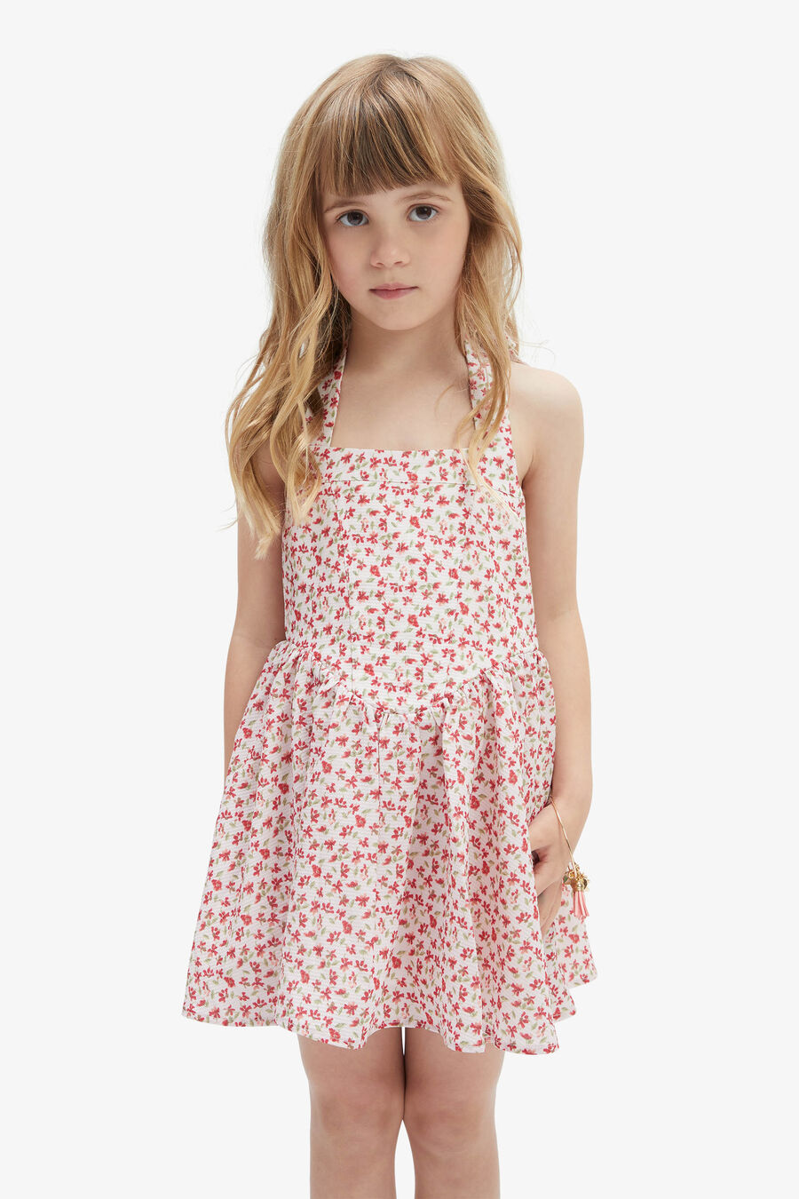 NAKITA DRESS in colour RED DITSY