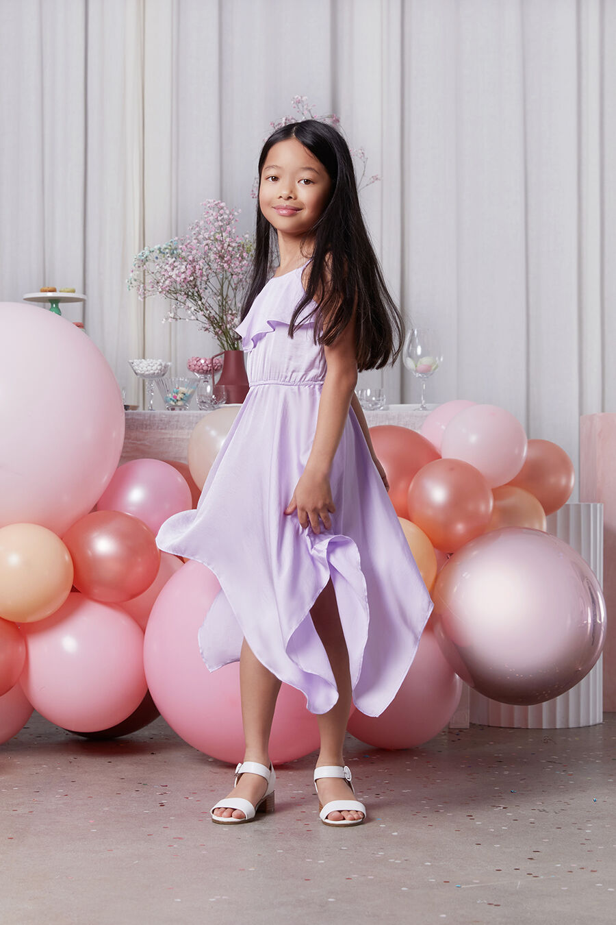 ADDY HANKY DRESS in colour LILAC