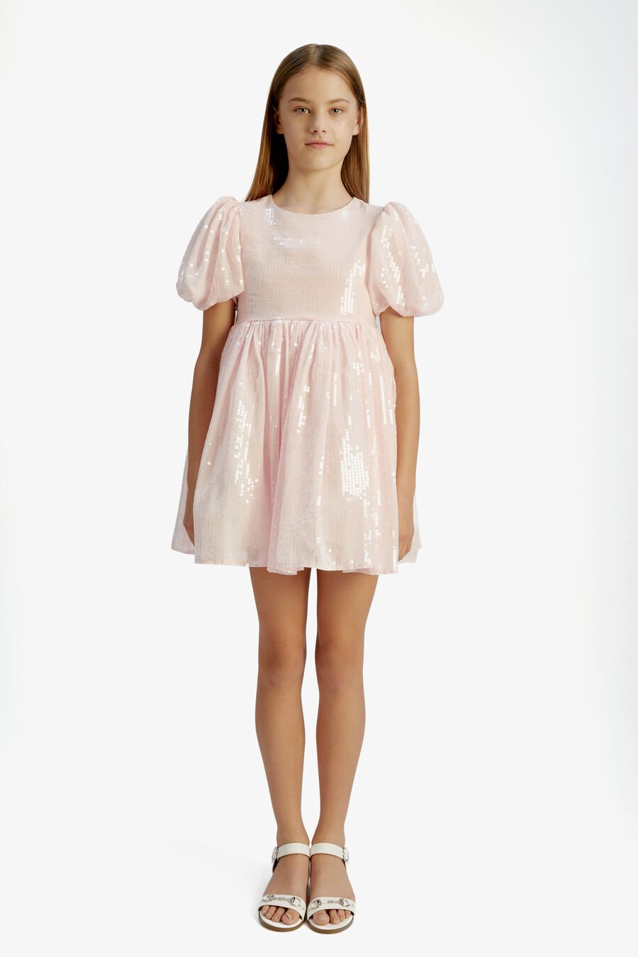 HALINA SEQUIN MINI DRESS in colour Powder Pink
