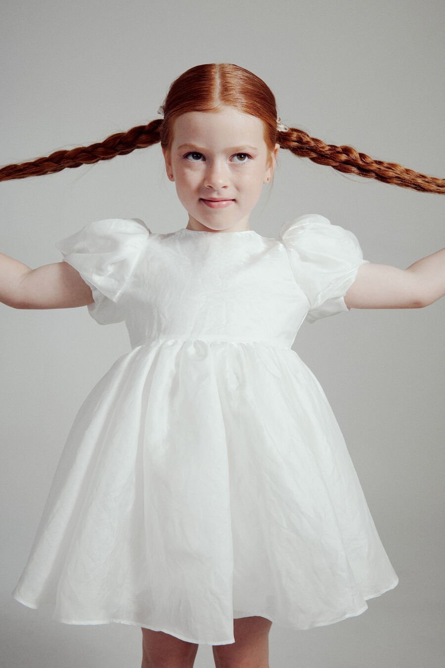 JULIET ORGANZA MINI DRESS in colour ORCHIDWHT