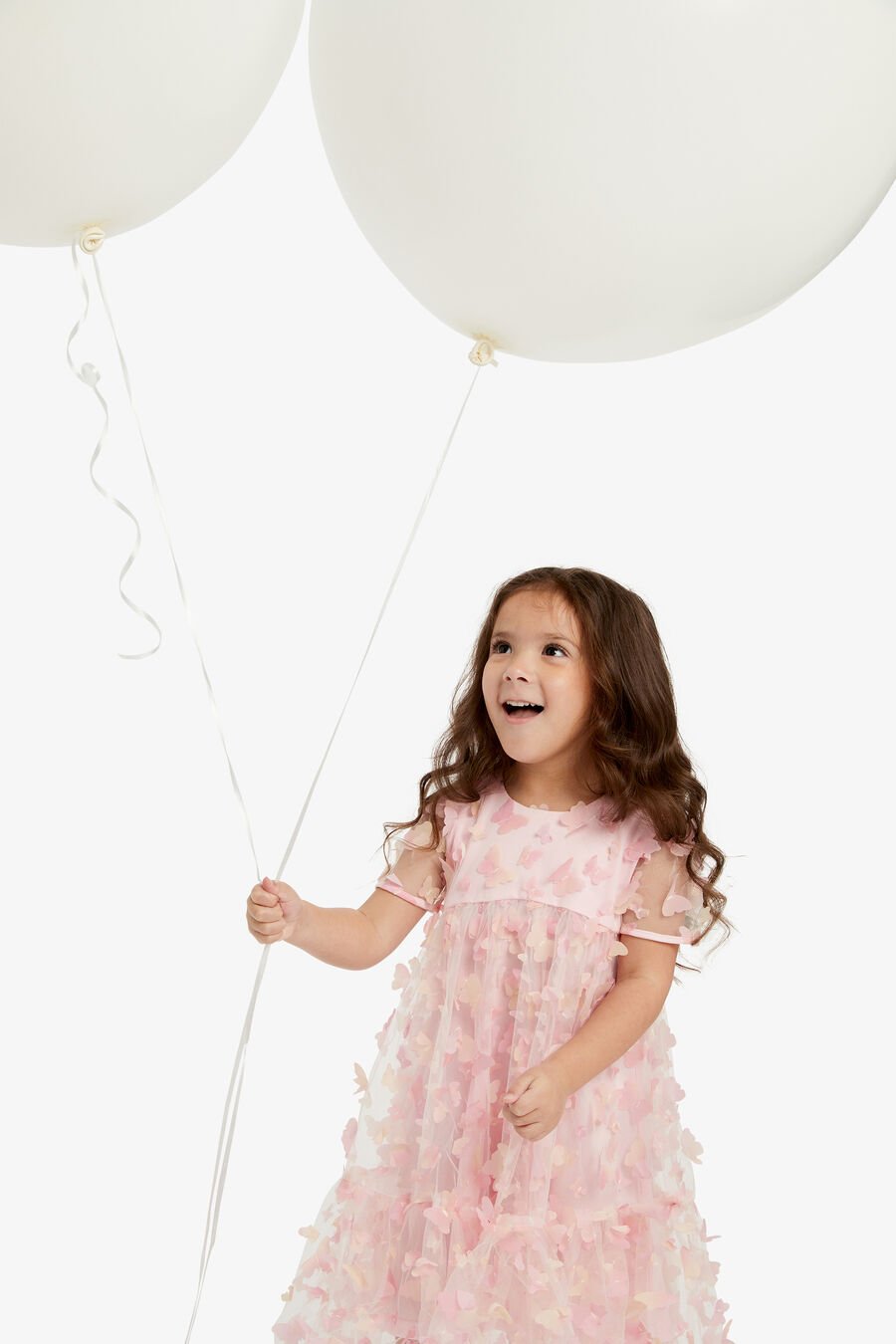 BUTTERFLY TIERED DRESS in colour PASTEL MUL