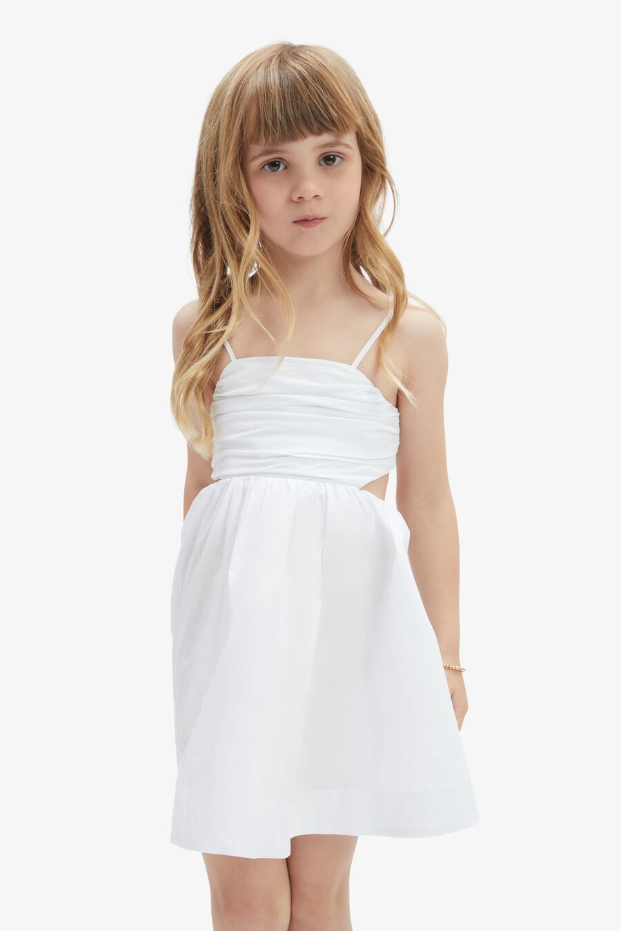 ZARELA POPLIN DRESS in colour ORCHIDWHT