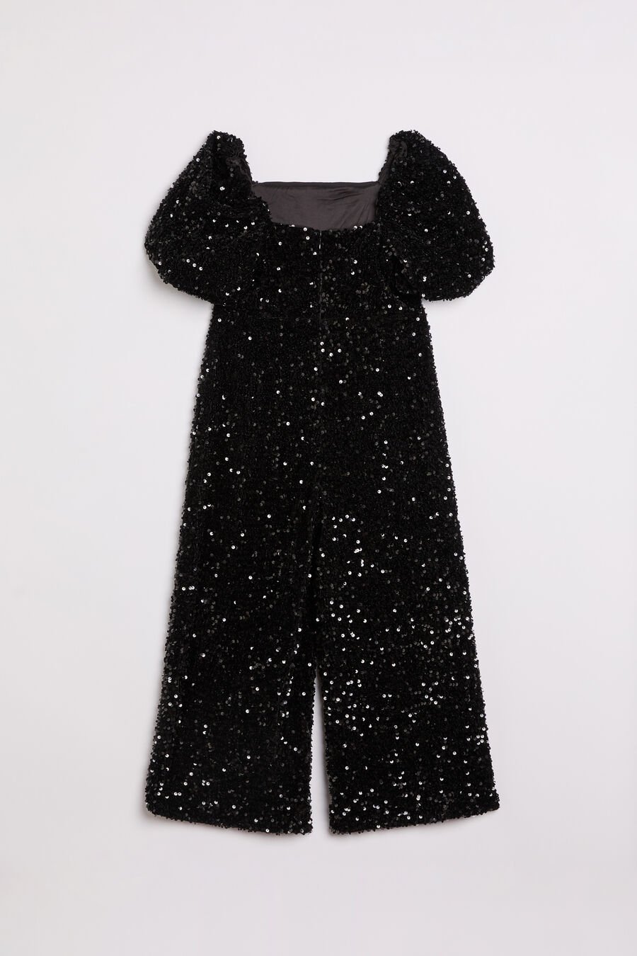 DION SEQUIN JUMPSUIT in colour BLACK