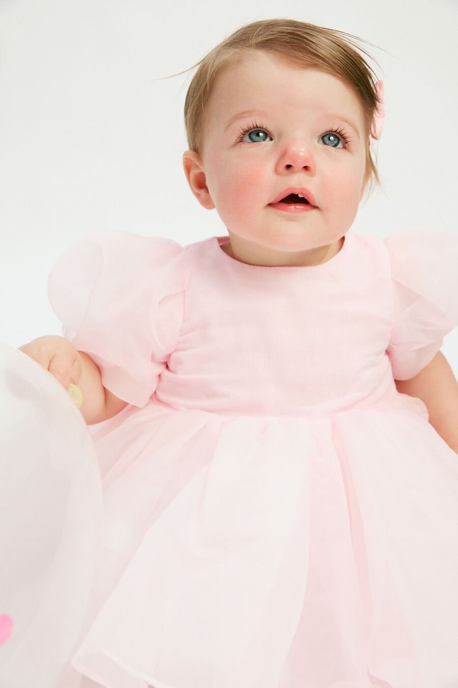 JULIET ORGANZA MINI DRESS in colour BLISS PINK