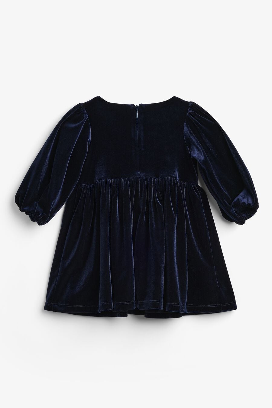 LINDSEY VELOUR MINI DRESS in colour NAVY