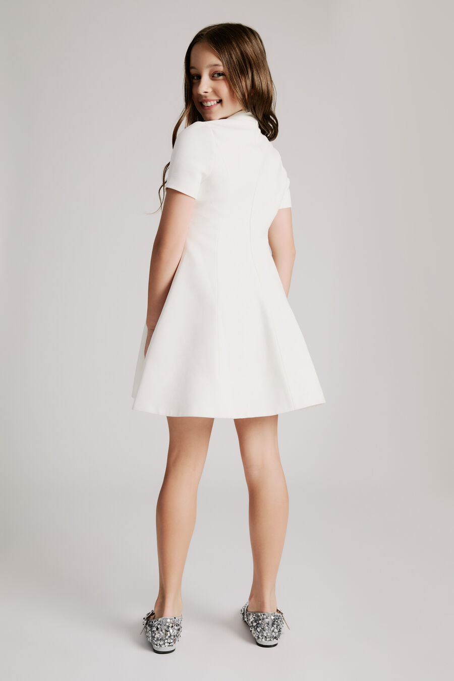 ZEPHYRA MINI DRESS in colour ORCHID WHT