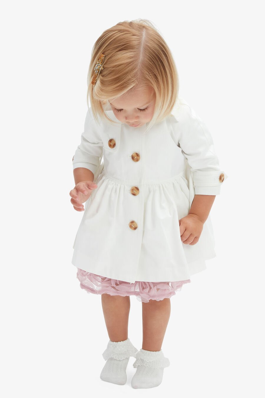 LUCIA CLASSIC TRENCH in colour WHITE