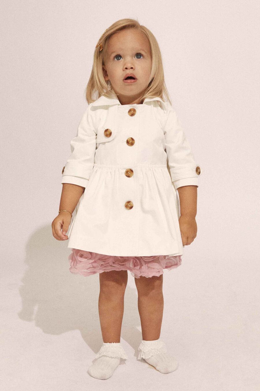 LUCIA CLASSIC TRENCH in colour WHITE