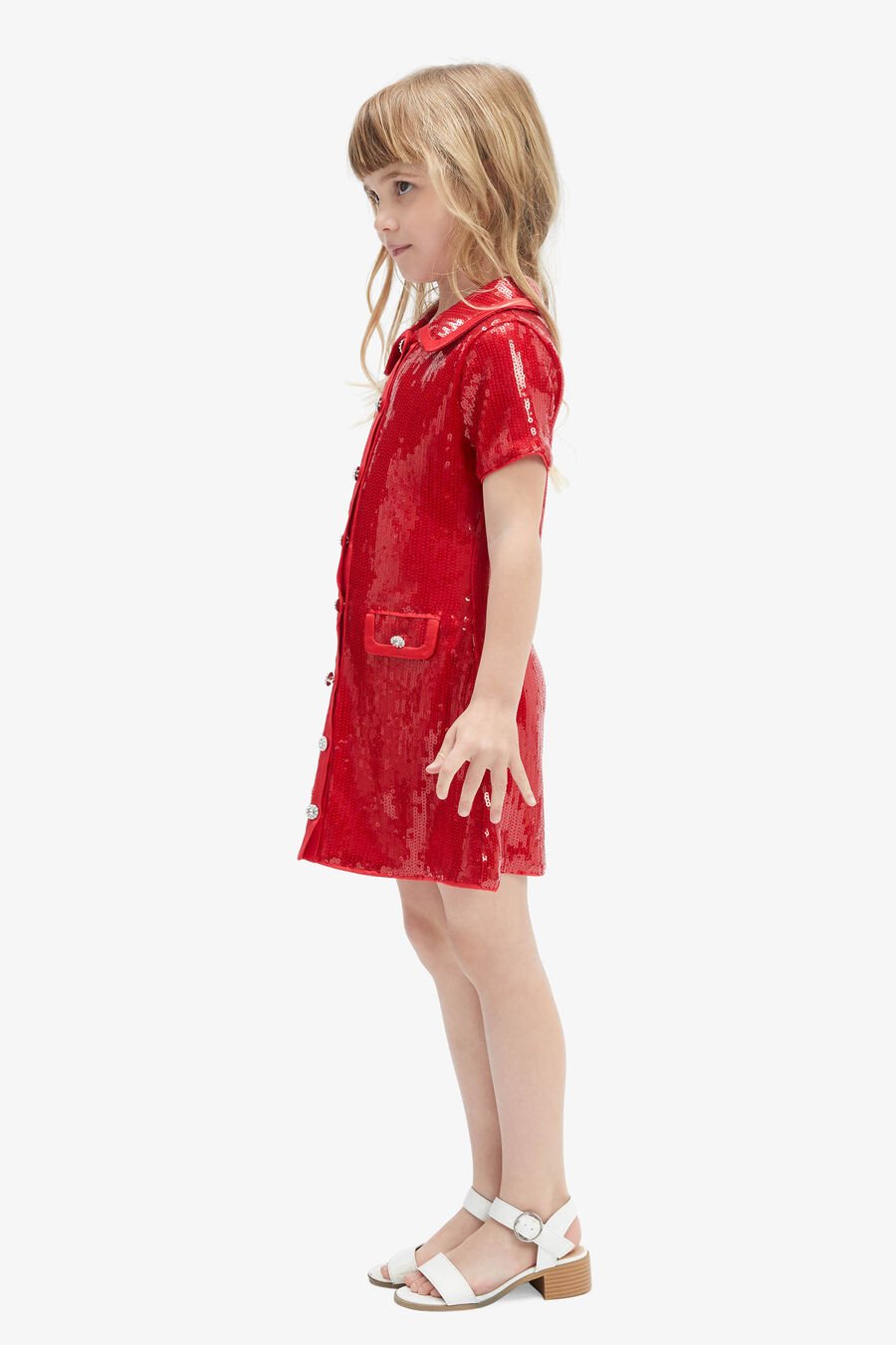 NOAH SEQUIN MINI DRESS in colour RED