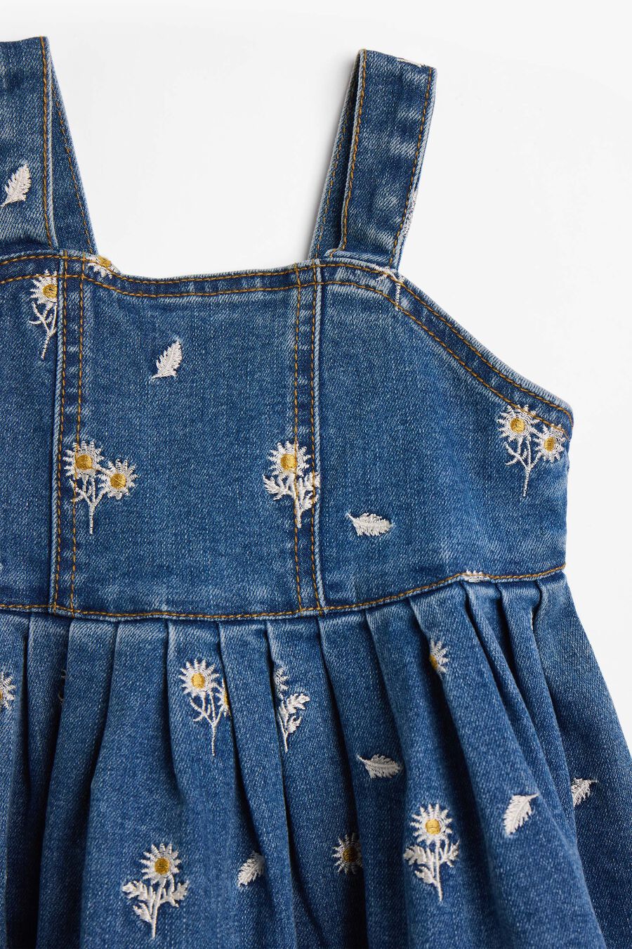 CATALINA DAISY DENIM DRESS in colour Denim Blue