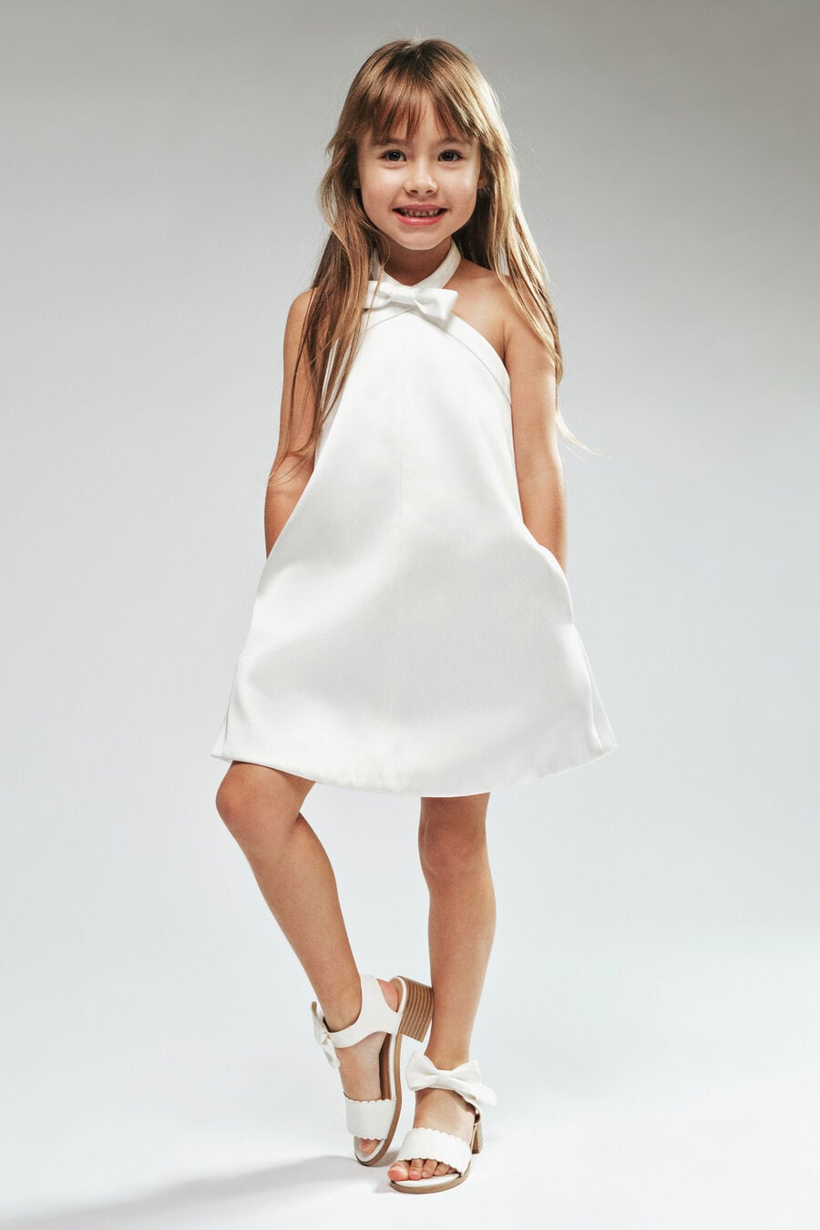 Girls Tiffany Satin Mini Dress