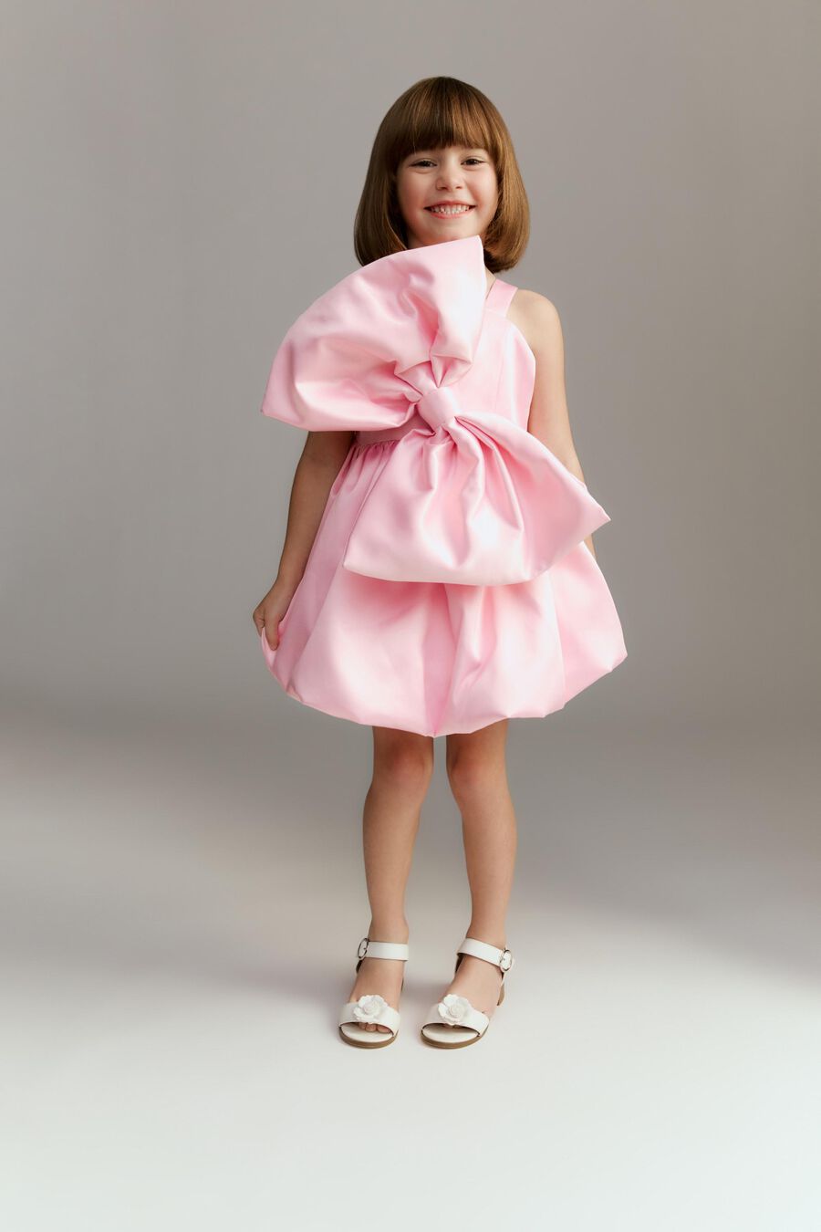 RAE BUBBLE MINI DRESS in colour PINK ICING