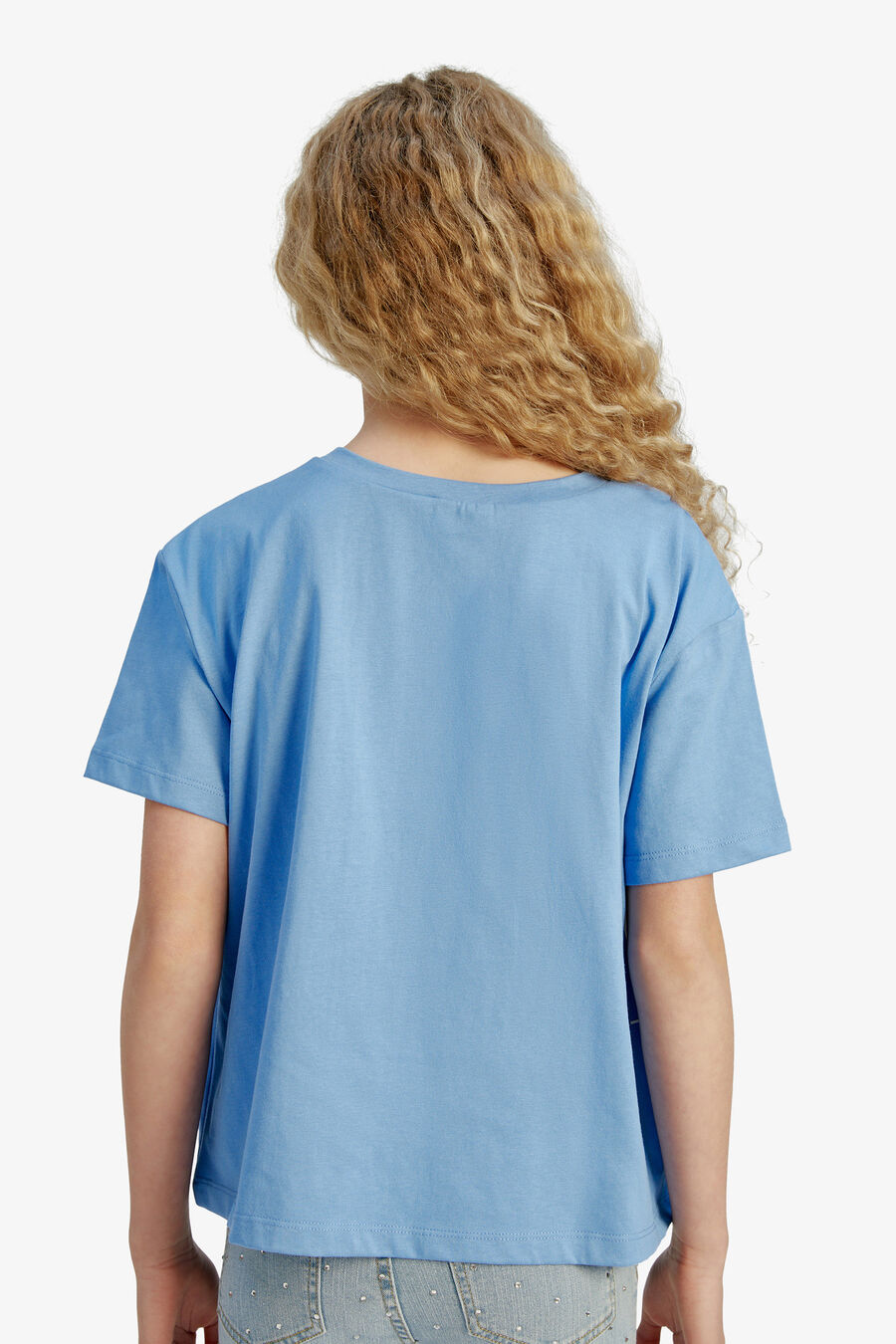 BARDOT BOXY TEE in colour CORNFLOWER