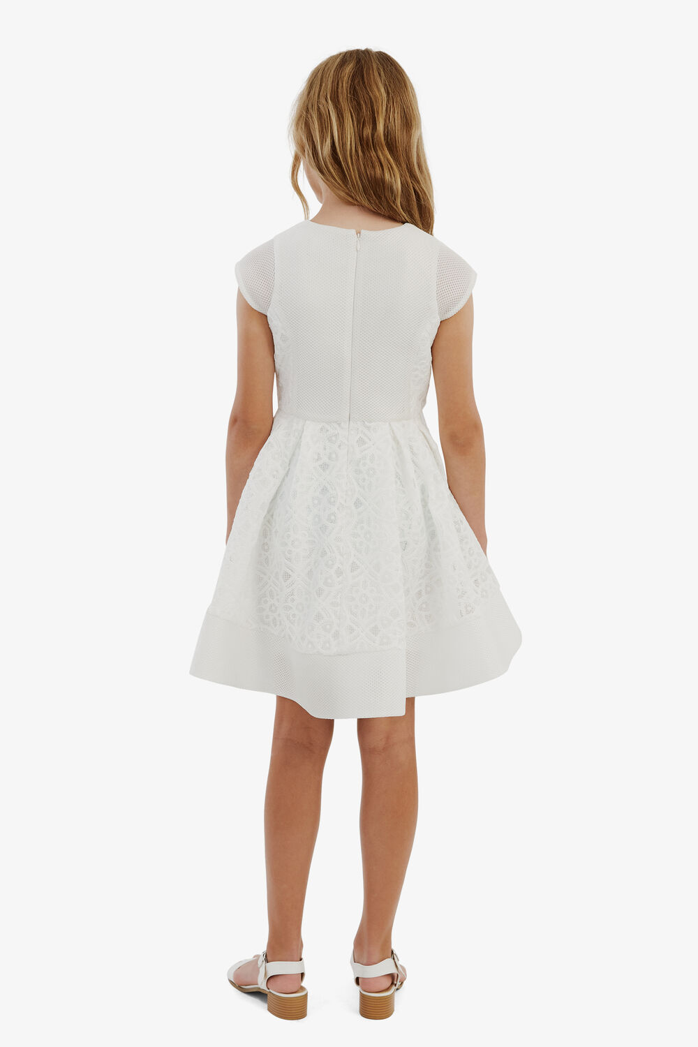 GIRLS AVA STARLET DRESS in colour SNOW WHITE