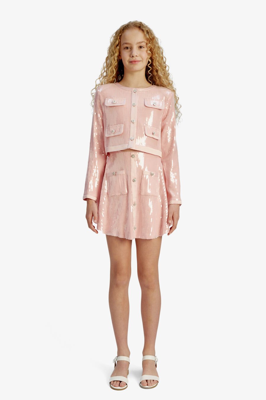 NOAH SEQUIN SKIRT in colour PINK ICING