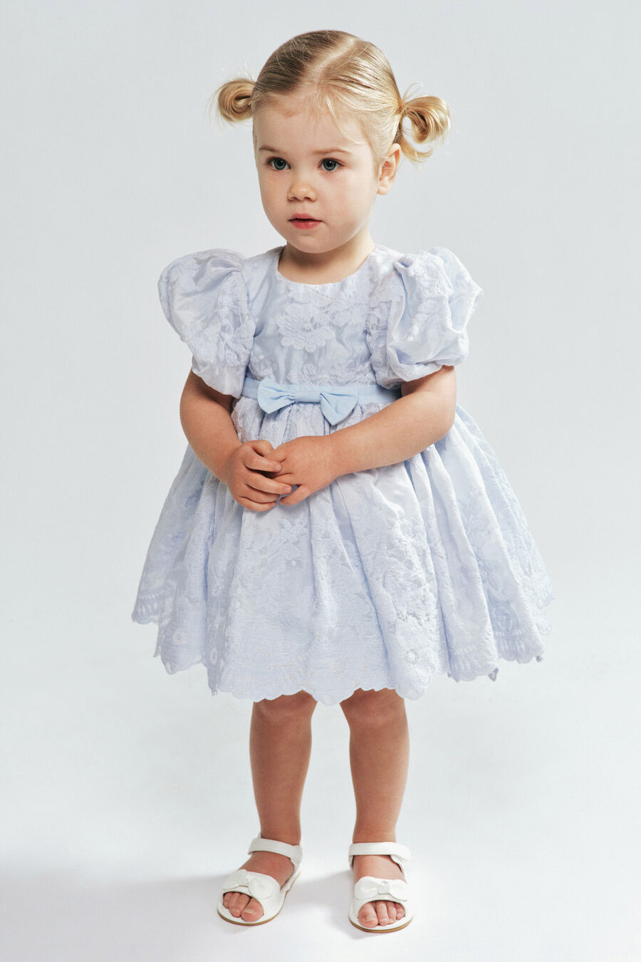 BELLA LACE DRESS in colour SOFT BLUE
