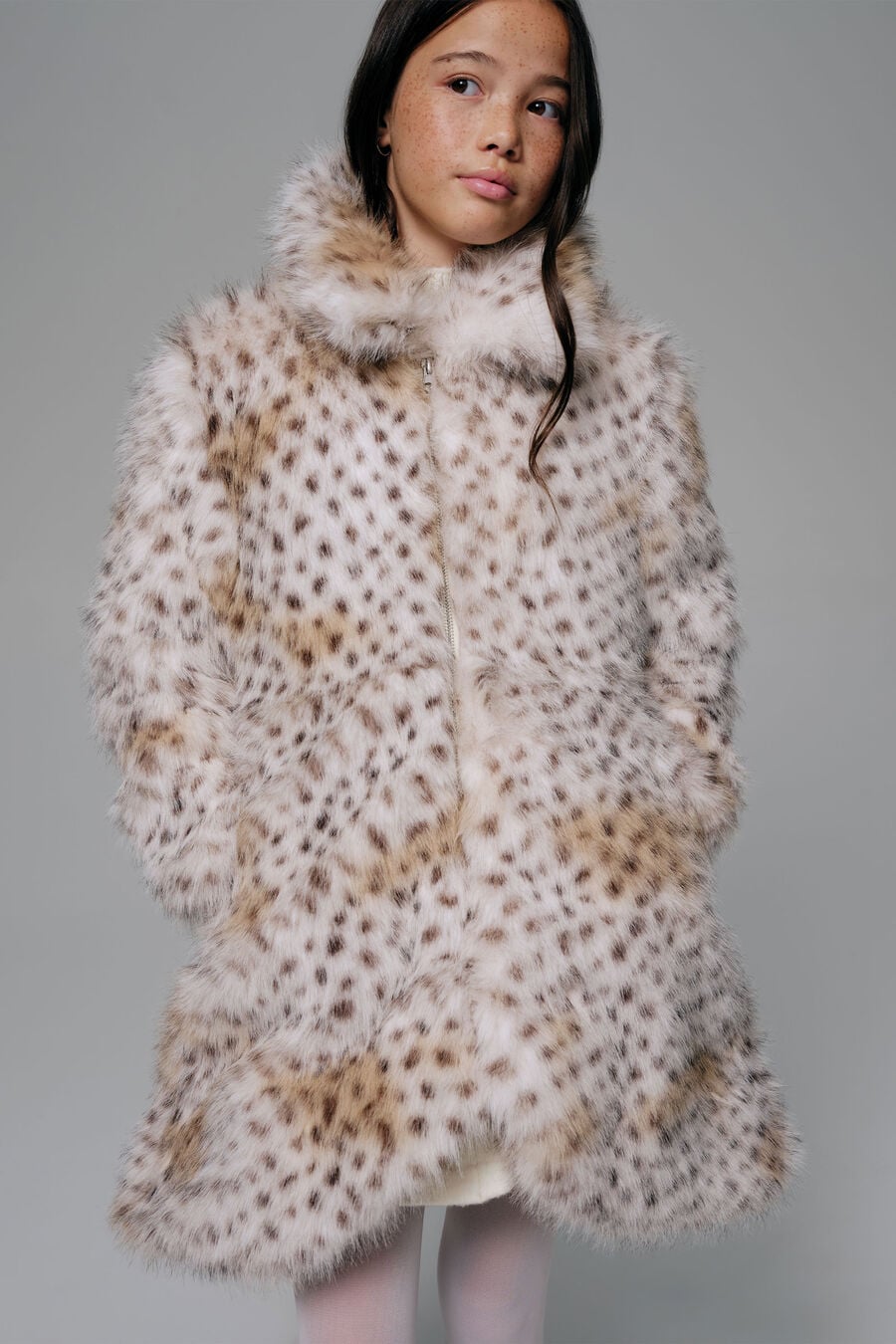 Girls Lea Faux Fur Coat