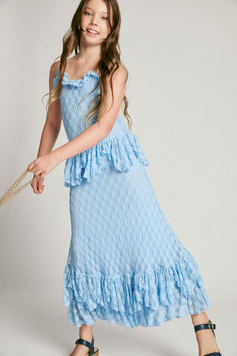 ADRIANA DRESS in colour CORNFLOWER