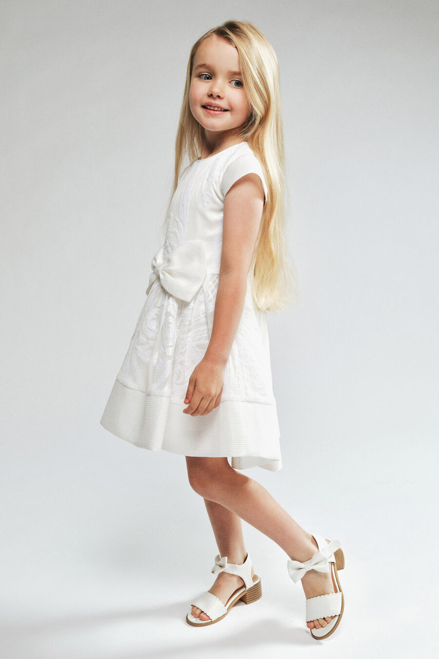 AVA STARLET SEQUIN DRESS in colour IVORY