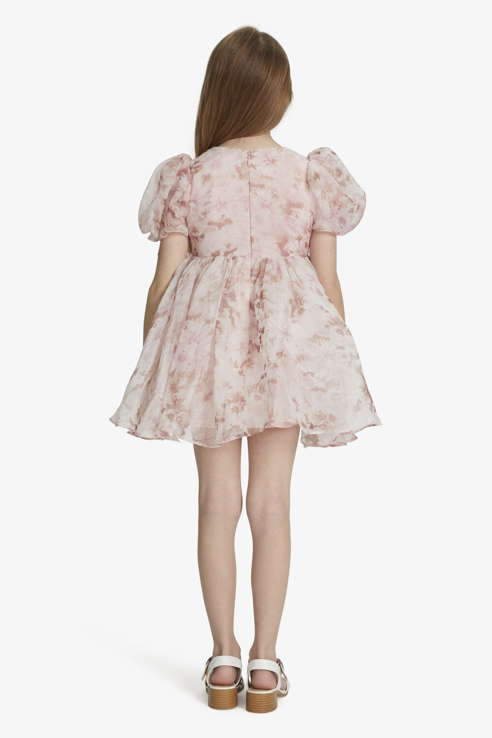 GIRLS PENNY ORGANZA MINI DRESS in colour CAVIAR