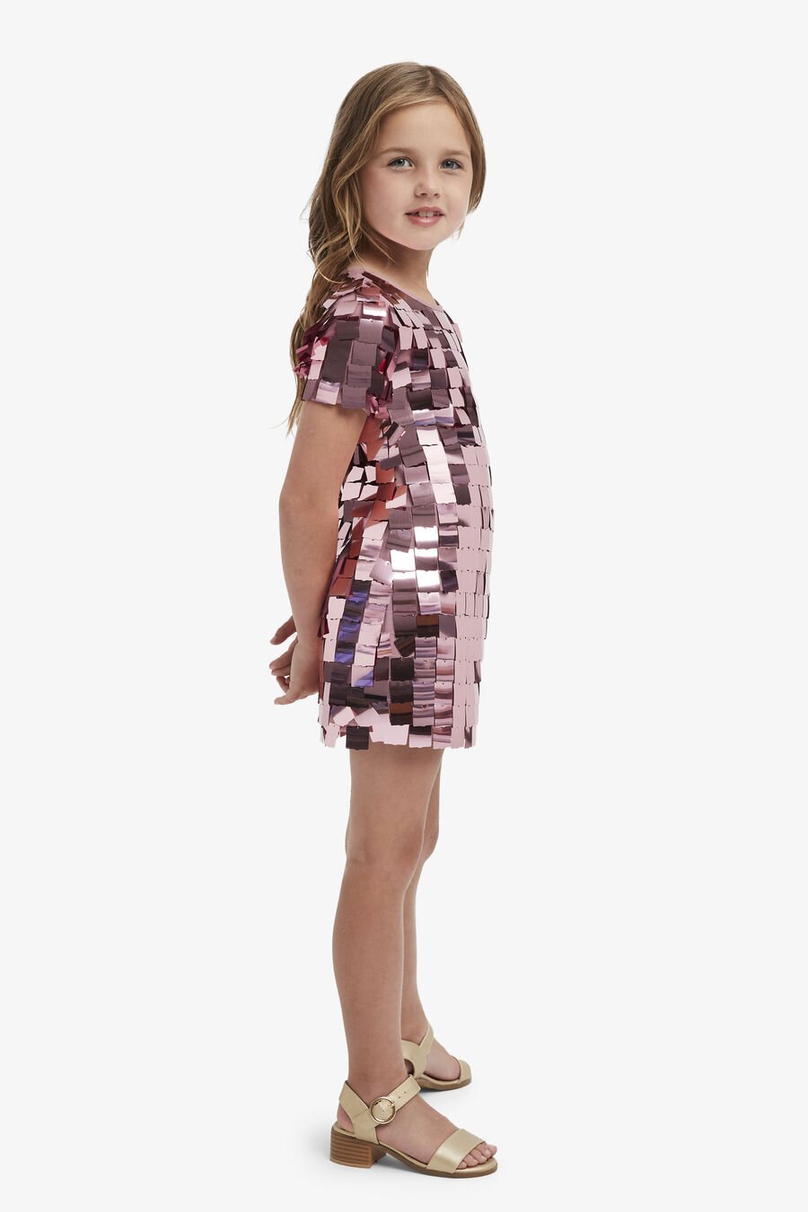 KATANA SEQUIN DRESS in colour Pink Sequin