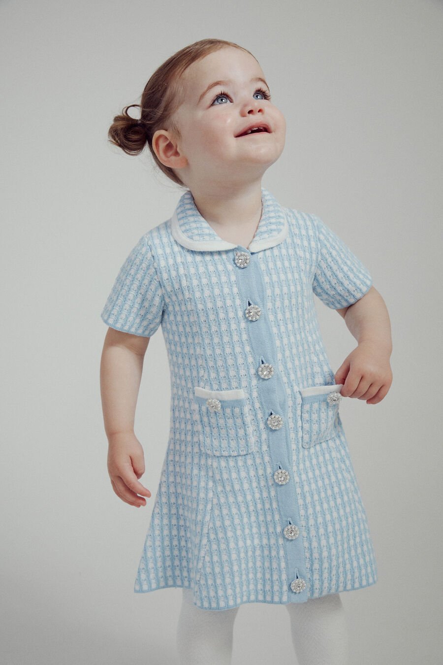 Baby Girl Gingham Knit Dress