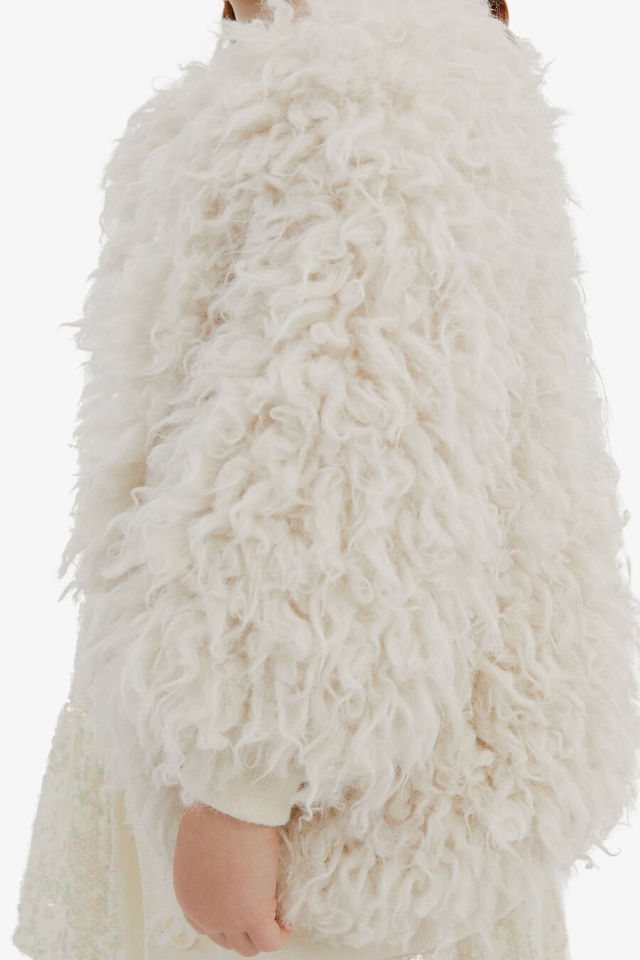 JESSIE FLUFFY CARDI in colour CREAM