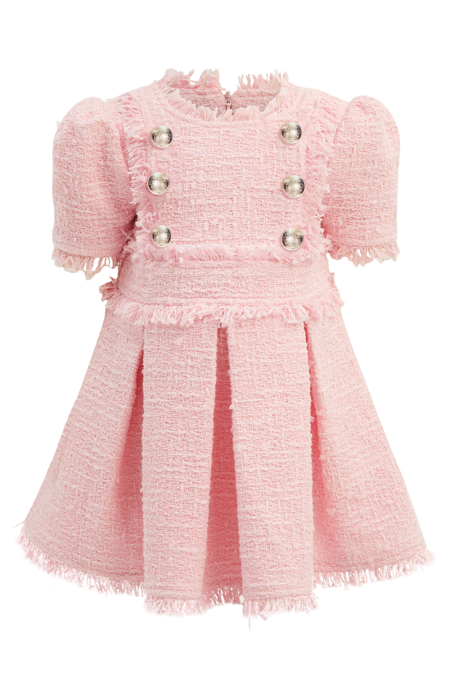 BRIELLE BOUCLE DRESS in colour SOFT PINK