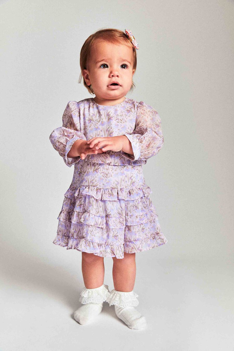 HENRI FLORAL DRESS in colour LILAC DTSY