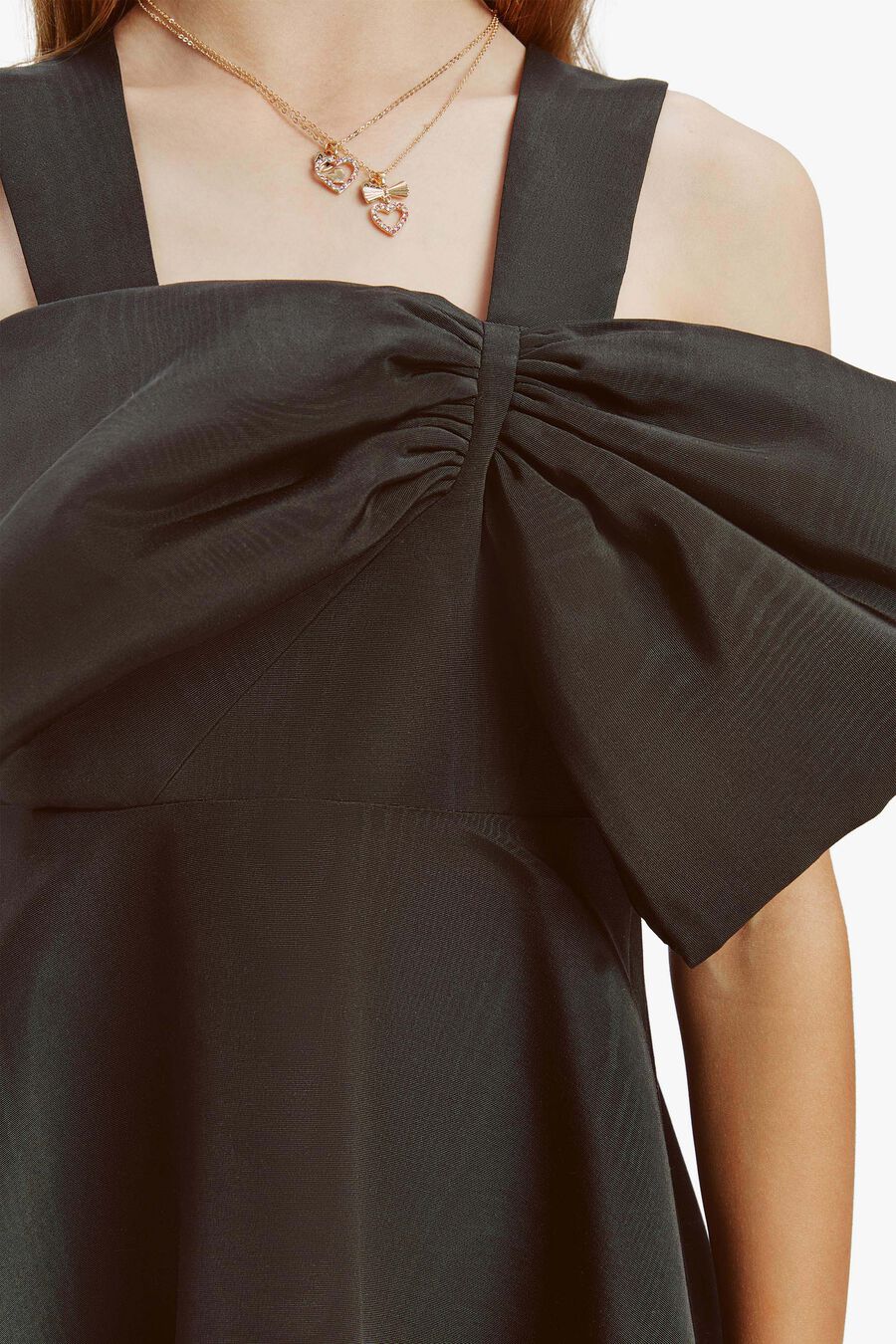 STEFANIA MINI BOW DRESS in colour BLACK